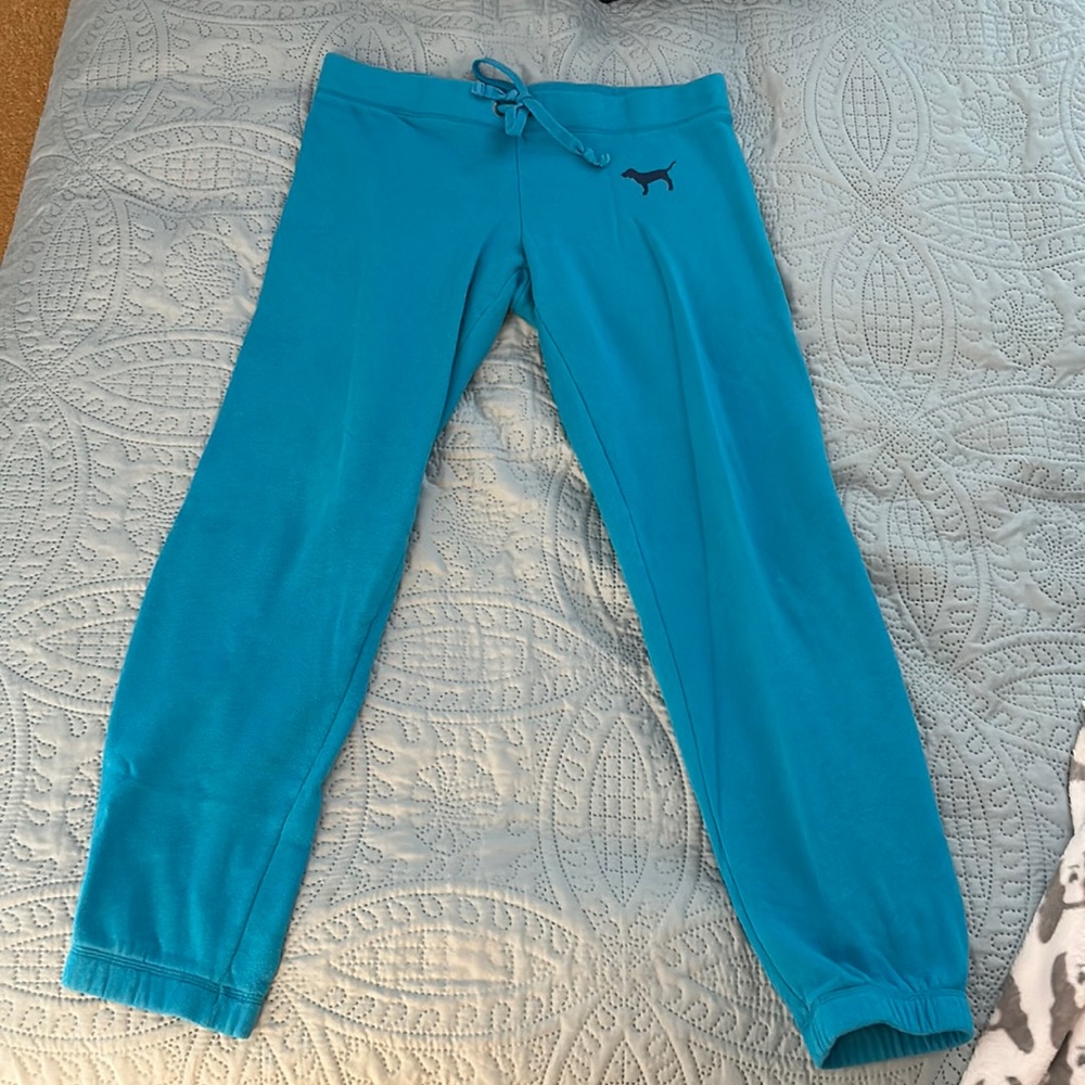 Victoria’s Secret PINK Vintage aqua blue sweatpants